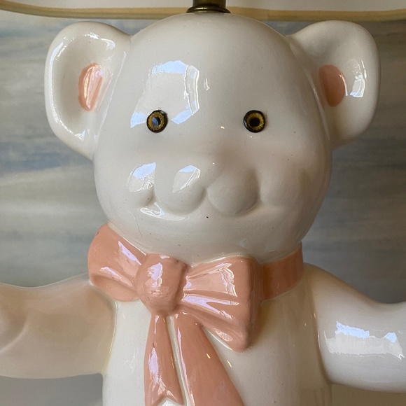 Vintage Ceramic Teddy Bear Lamp - Picture 6 of 14